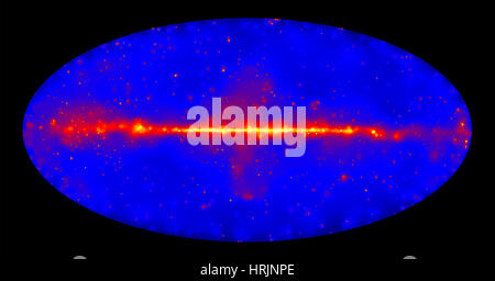 Gamma-Ray Bursts, Fermi mappa del cielo, 2016 Foto Stock