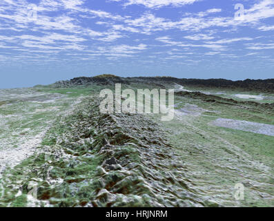 San Andreas anomalia, 3-D immagine SRTM Foto Stock