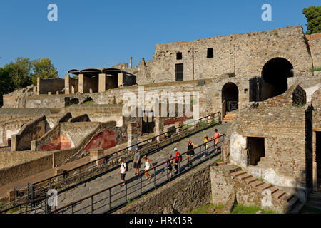 Ingresso da Porta Marina, parco archeologico, antica città, Pompei, Campania, Italia Foto Stock