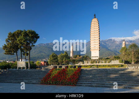 Tre Pagode, Dali, Yunnan, Cina Foto Stock