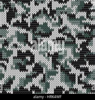 Maglia senza cuciture con texture digitale modello camouflage Illustrazione Vettoriale