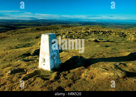 Il Lammermuir Hills da Traprain Law, East Lothian Foto Stock