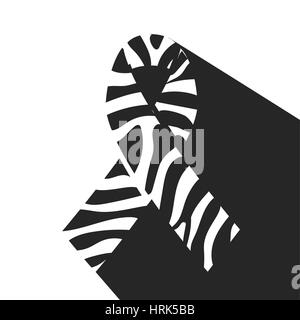 Icona Zebra-nastro di stampa - simbolo della rara malattia di consapevolezza. Illustrazione Vettoriale di ribon di sensibilizzazione per la Giornata Mondiale delle malattie rare. Illustrazione Vettoriale