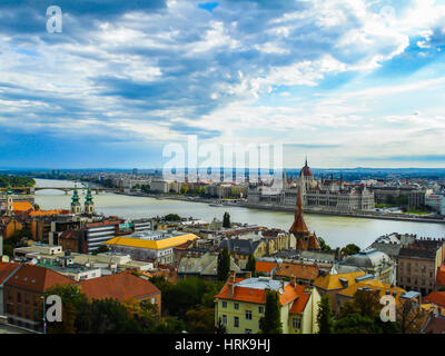 Budapest a partire da un'altezza Foto Stock