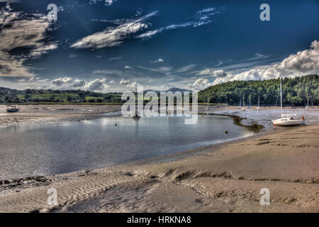 Ricerca di Urr estuario a Kippford, Dumfries and Galloway, Scotland, Regno Unito. Foto Stock