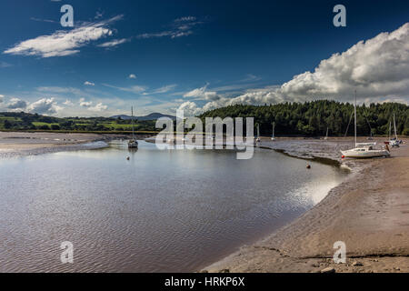 Ricerca di Urr estuario a Kippford, Dumfries and Galloway, Scotland, Regno Unito. Foto Stock