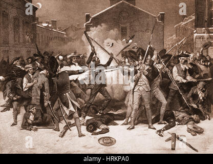 Massacro di Boston, 1770 Foto Stock