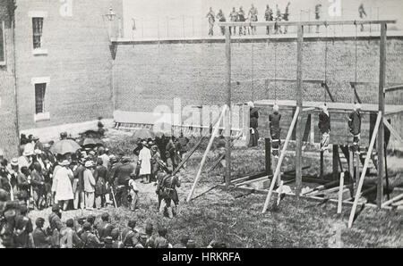 Esecuzione della cabina cospiratori, 1865 Foto Stock