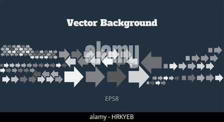 Sfondo con frecce a sinistra e a destra Illustrazione Vettoriale