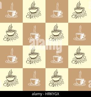 Caffè modello senza giunture Illustrazione Vettoriale