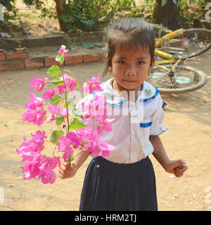 Bambino della Cambogia Foto Stock