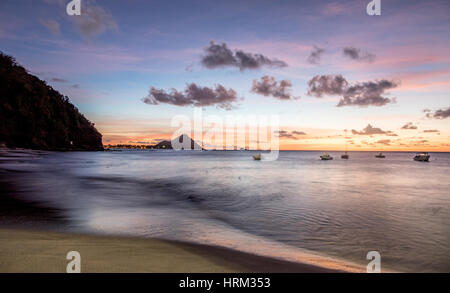 Sunset St. Lucia Caraibi Foto Stock