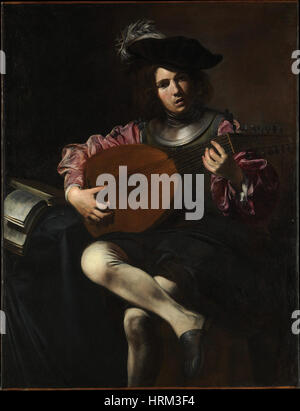 Lettore di liuto di Valentin de Boulogne Foto Stock