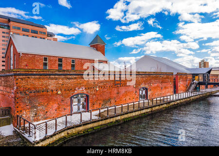 Hakodate, Giappone a Kanemori Warehouse District. Foto Stock