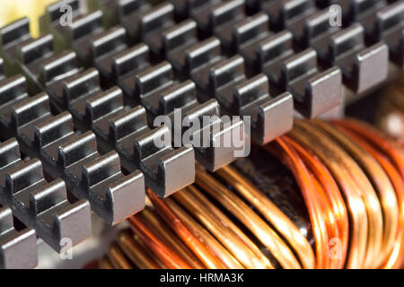Radiatore e bobina di induttanza close-up Foto Stock