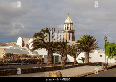 Teguise- la storica capitale di Lanzarote, Isole Canarie, Spagna. Foto Stock