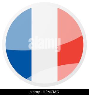 Round francese aqua button Foto Stock