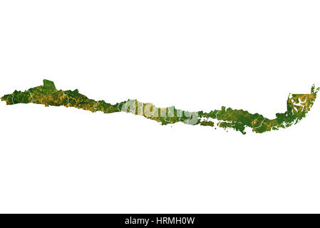 Il Cile dettagliate per paese di visualizzazione della mappa Foto Stock