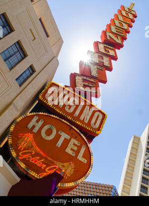 Las Vegas Golden Gate Casino al Fremont St., Las Vegas " vecchia " parte della citta'. Foto Stock