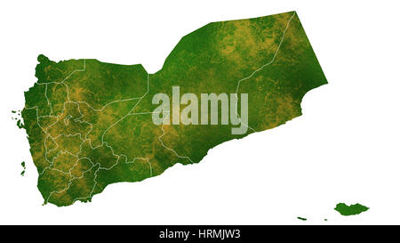 Yemen dettagliate per paese di visualizzazione della mappa Foto Stock