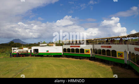 Ferrovia Scenica St Kitts e Nevis, dei Caraibi Foto Stock