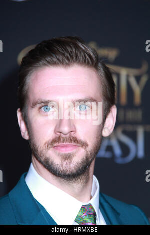 Los Angeles, Stati Uniti d'America. 02Mar, 2017. Dan Stevens 03/02/2017 La prima mondiale di "La Bella e la bestia" tenutasi presso l'El Capitan theater a Hollywood, CA Foto: CronosFoto/Hollywood News Credito: Cronos Foto/Alamy Live News Foto Stock