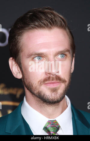 Los Angeles, Stati Uniti d'America. 02Mar, 2017. Dan Stevens 03/02/2017 La prima mondiale di "La Bella e la bestia" tenutasi presso l'El Capitan theater a Hollywood, CA Foto: CronosFoto/Hollywood News Credito: Cronos Foto/Alamy Live News Foto Stock