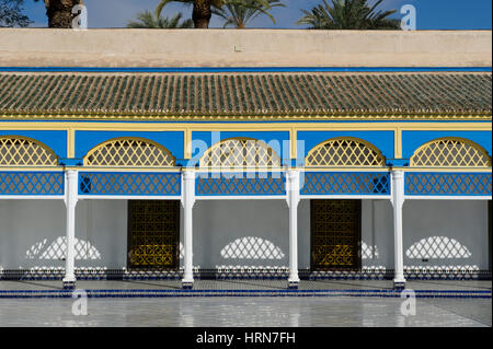 Il cortile di Palazzo Bahia a Marrakesh (Marrakech, Marocco Foto Stock