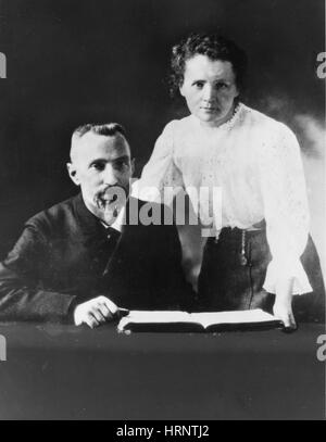 Pierre e Marie Curie, fisici Foto Stock