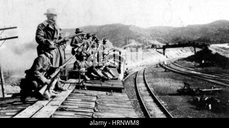 Massacro di Ludlow, 1914 Foto Stock