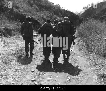 Guerra di Corea, xxiv Reggimento di Fanteria, 1951 Foto Stock