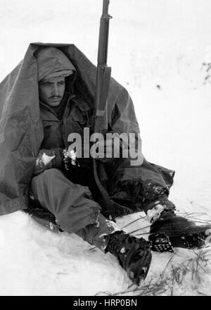 Guerra coreana, la lotta contro il freddo, 1951 Foto Stock