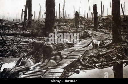 La prima guerra mondiale, la battaglia di Passchendaele, 1917 Foto Stock