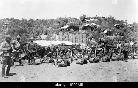 La prima guerra mondiale, soldati turchi, Battaglia di Gallipoli Foto Stock