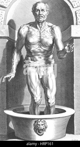 Seneca il giovane, antico filosofo romano Foto Stock