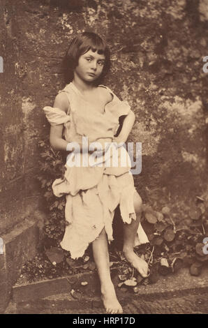 Alice Liddell come 'The Beggar Maid' Foto Stock