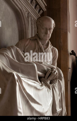 Thomas Williams monumento, la chiesa di San Nicola, Alcester Warwickshire, Inghilterra, Regno Unito Foto Stock