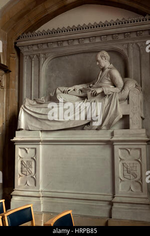 Thomas Williams monumento, la chiesa di San Nicola, Alcester Warwickshire, Inghilterra, Regno Unito Foto Stock