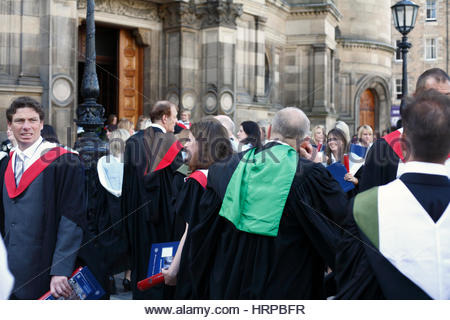 Università di Edimburgo gli studenti giorno di graduazione a MCewan Hall. Foto Stock