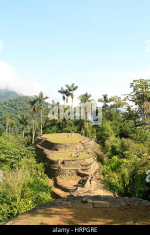 Affacciato su Ciudad Perdida, Colombia Foto Stock