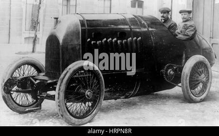 Fiat S76, Nazzaro a ruota con Fagano 1912 Foto Stock