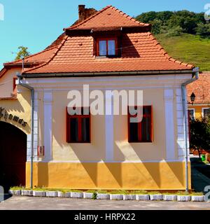 Biertan, è uno dei più importanti di Saxon villaggi con chiese fortificate in Transilvania, essendo stato sulla lista del Patrimonio Mondiale UNESCO Foto Stock