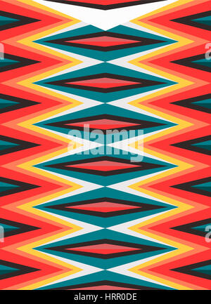 Illustrazione Vettoriale o di disegno di un astratto modello geometrico Foto Stock