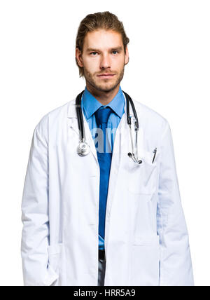 Ritratto di un bel giovane medico Foto Stock