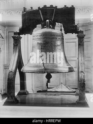 Liberty Bell, Independence Hall, Philadelphia, Pennsylvania, USA, Detroit Publishing Company, 1901 Foto Stock