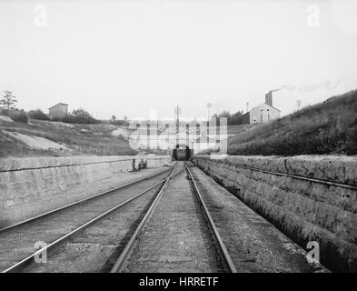 St Clair Tunnel, Port Huron, Michigan, Stati Uniti d'America, Detroit Publishing Company, 1900 Foto Stock