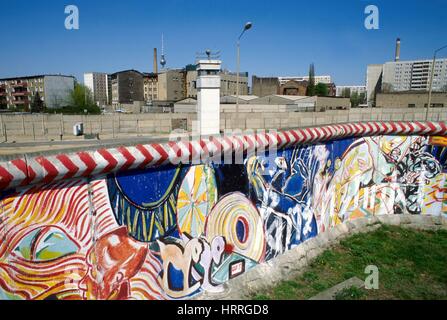 Il muro di Berlino in 1986 Foto Stock
