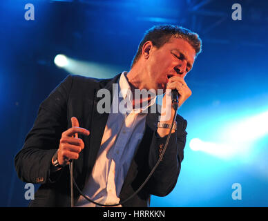 Barcellona, Spagna - 30 maggio: Il Walkmen band suona presso Arc de Triomf gratuitamente il 30 maggio 2012 a Barcellona, Spagna. San Miguel Primavera Sound Festiva Foto Stock