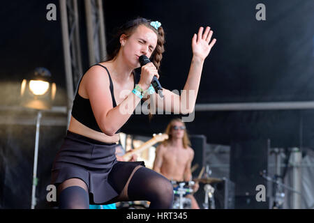 Barcellona - Jun 12: MO (danese cantante e cantautore firmato per Sony Music Entertainment) performance al Sonar Festival il 12 giugno 2014 a Barcellona, Foto Stock