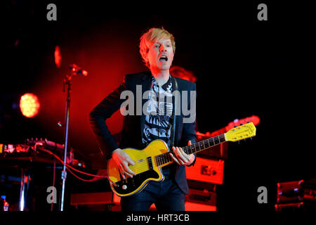 MADRID - Sep 13: Beck (leggendario musicista, cantante e cantautore) Prestazioni a Dcode Festival il 13 settembre 2014 a Madrid, Spagna. Foto Stock